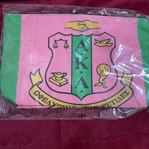 Pink and Green AKA Cosmetic Bag